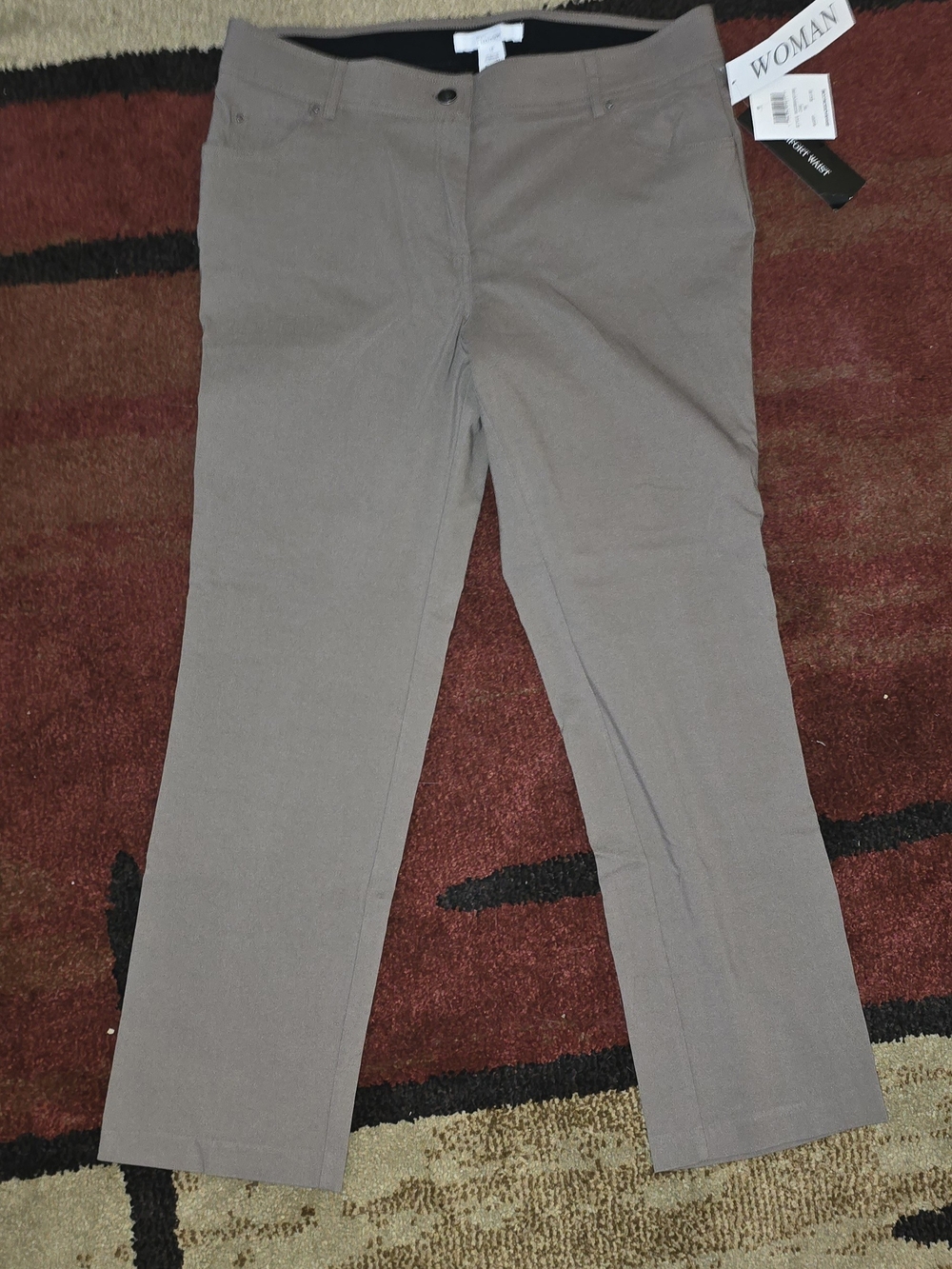 NWT- Womens 89th & Madison Brown Stretch Pants - Size 16